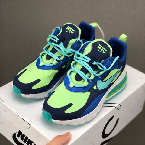 Nike Air Max 270 React in Blue For Women/Men nike shoes with arch support