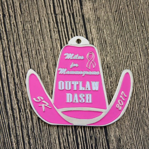 Outlaw Dash 5K Custom Race Medals