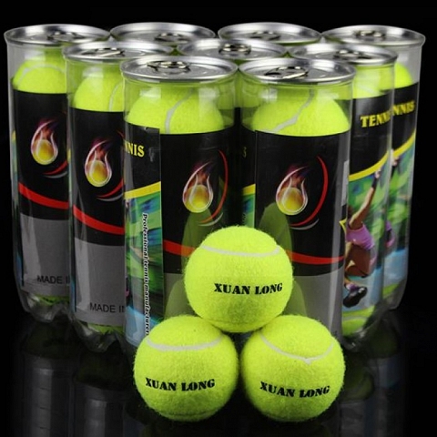 black tennis balls