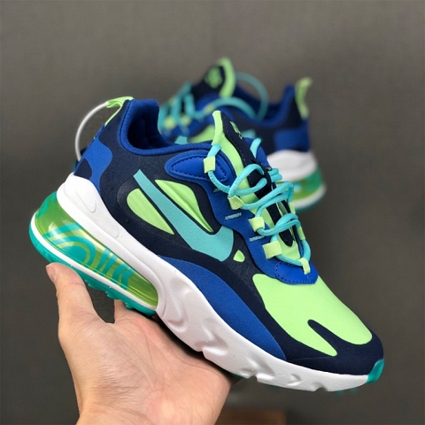 Nike Air Max 270 React in Blue For Women/Men nike shoes with arch support