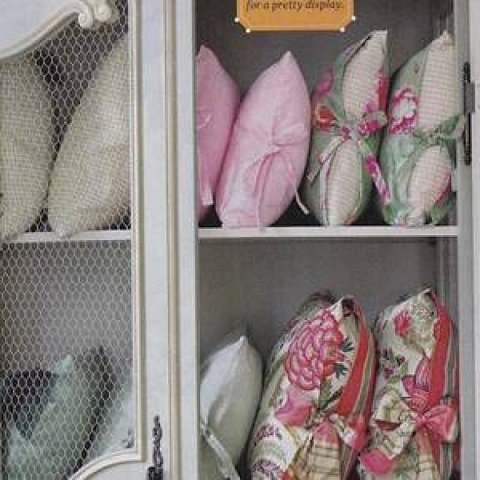 Chicken Wire Mesh Used in Cabinets, French Armoire