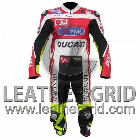 Valentino Rossi Ducati Motorbike Racing Leather Suit