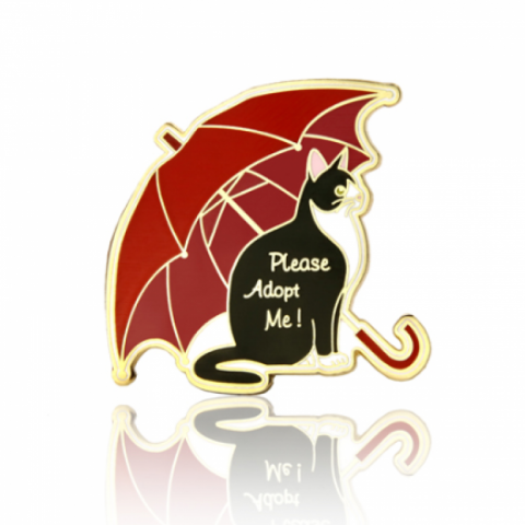 Please Adopt Me Cat Enamel Pin