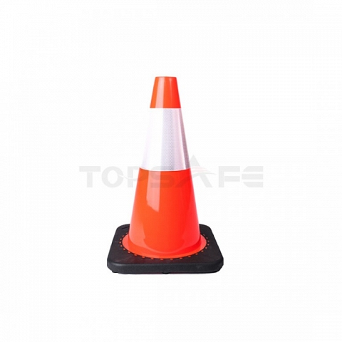 45cm Black Base PVC Traffic Cones