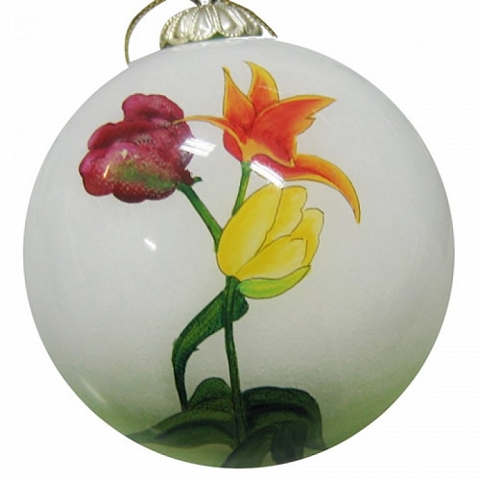 Hand-Painted Glass ChristHand-Painted Glass Christmas Ballmas Ball