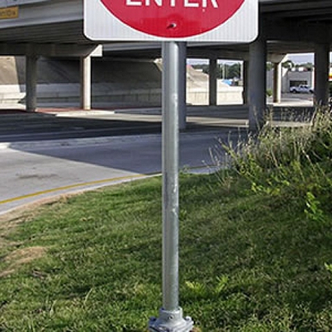 Round Pipe Sign Post