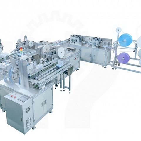 Automatic Tie Up Mask Making Machine with Auto Box Packing