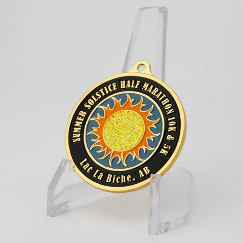 Summer Solstice Marathon Custom Medals