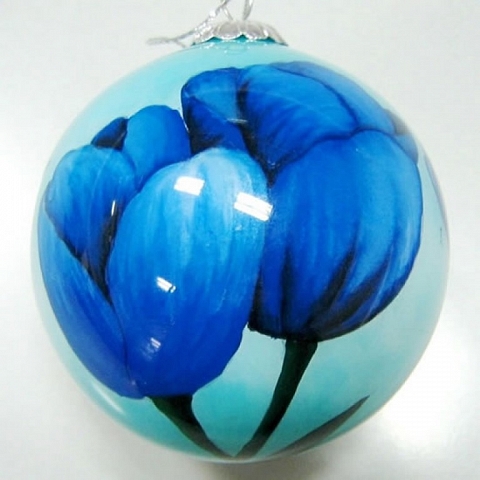 Hand-Painted Glass Christmas Ball