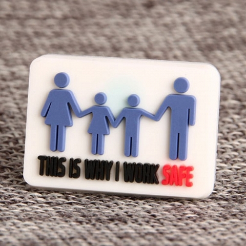 Work Safety PVC Lapel Pin