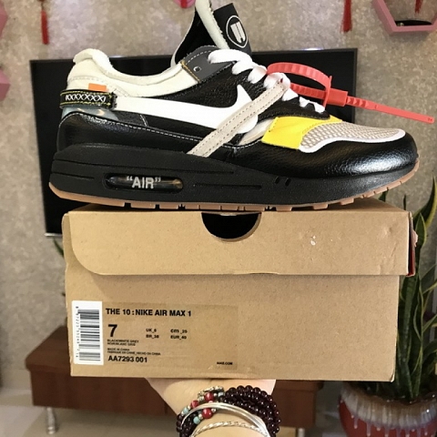  Nike Air Max 1 Off-White in black nike factory outlet store online