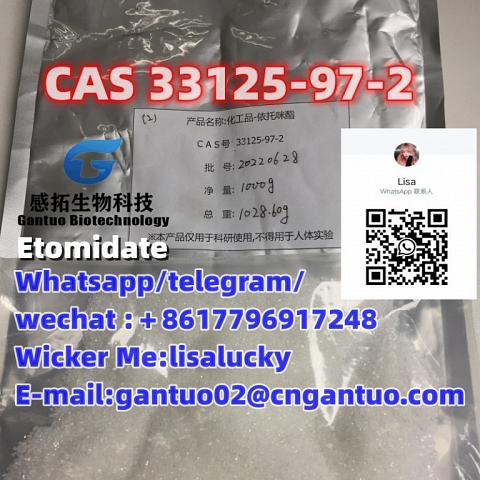 High Quality and  Good Effect with Factory Supply Etomidate CAS 33125-97-2 CAS 959249-62-8 2114-39-8