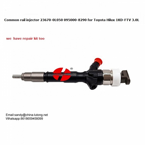 common rail injector 23670 0L050 high pressure common rail fuel injector for Toyota HILUX 1KD Engine