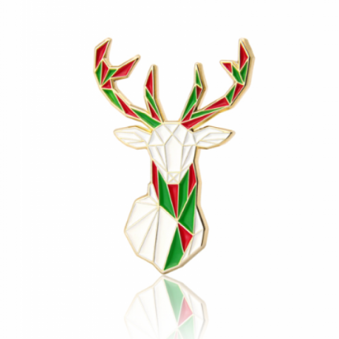 Christmas Elk Enamel Pins