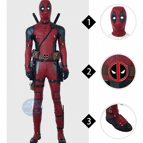 Deadpool 2 high quality cosplay costume outfits for adult Halloween costumes manluyunxiao