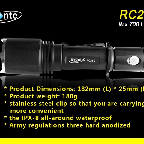 700 Lumen rapid response high tactical high density flashlight