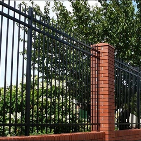 Powder Coated Galv. Steel Palisade Fence