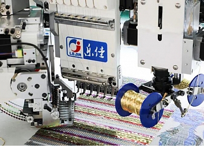 LJ-618+18 Multi-function coiling/taping embroidery machine with sequin device