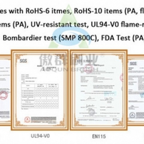 AOQUN-Pass Ul94 Flame Retardant Certified of 1u Brush Cable Management