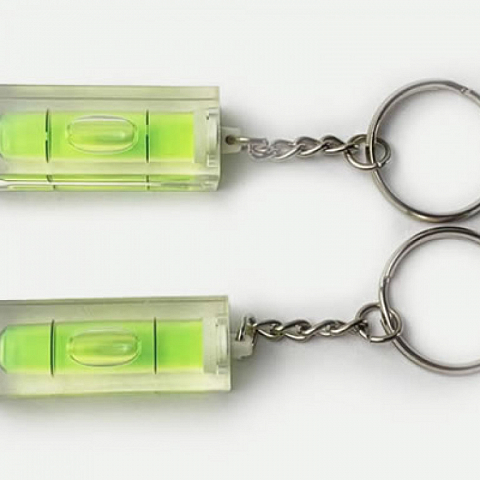 Keychain Square Spirit Bubble Level