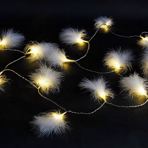 Warm White Led Feather Lights