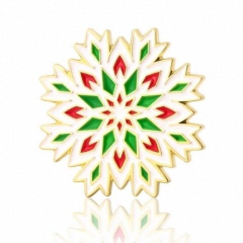 Christmas Snowflake Enamel Pins