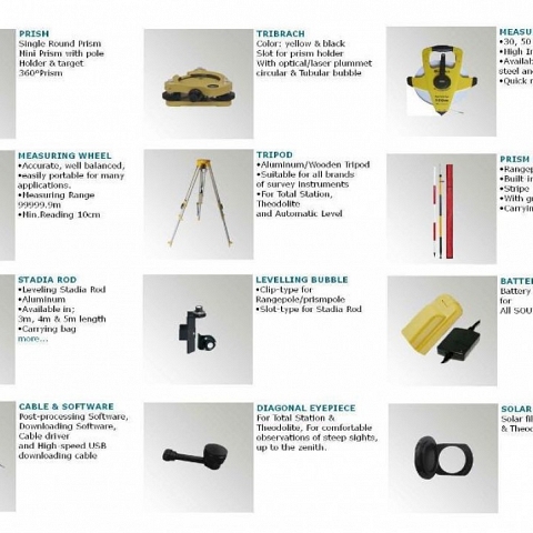 Survey Equipment Total Station GPS Auto Level & Accessories