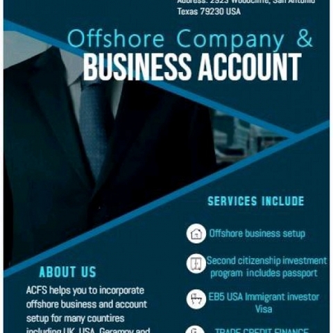 Offshore Business set up / ForeignAccount opening / Bank Guarantee