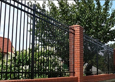 Powder Coated Galv. Steel Palisade Fence