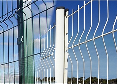 Peach Post 2D and 3D Curved Wire Mesh Fence