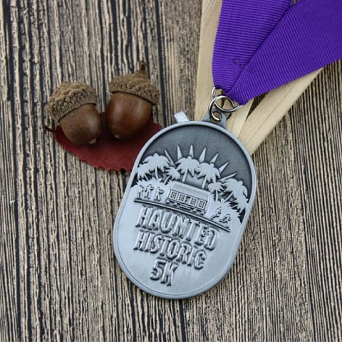 Haunted Historic 5K Race Custom Medals