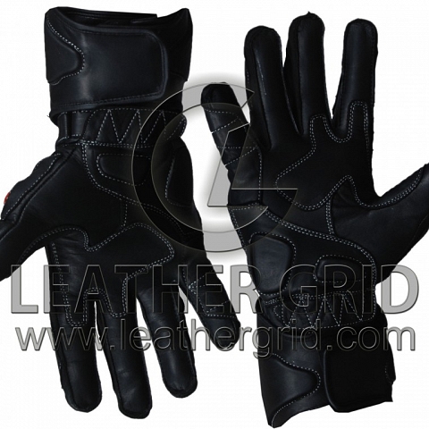 Motorbike Racing Leather Gloves