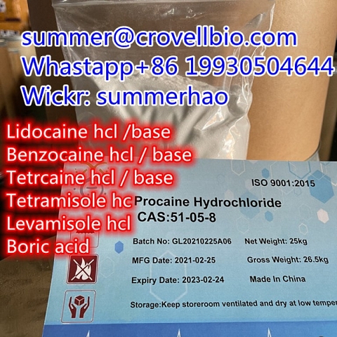 Procaine Hydrochloride suppier in China (+8619930504644 whatsup) wickr:Summerhao