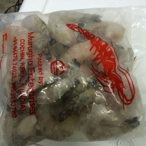  Frozen Black Tiger Prawns , Squids