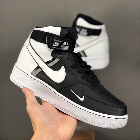 Nike Air Force 1 Mid 07 Le For Women/Men in Black