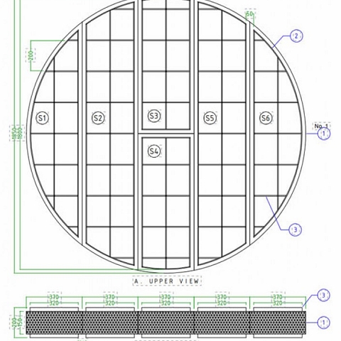 Demister Pad With Grids