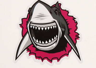 Custom Stickers No Minimum | Cartoon Shark Custom Stickers | Customsticker.com ™