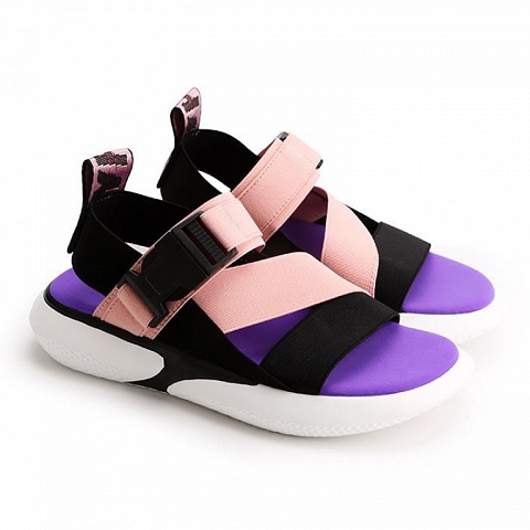    FASHION COLOR MATCHING RIBBON SANDALS