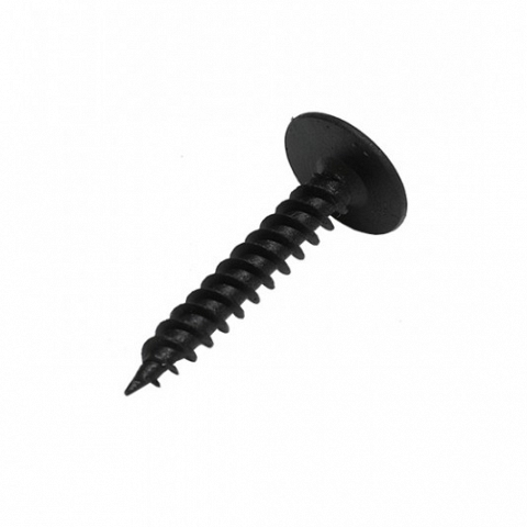 Black wafer head self drilling screw