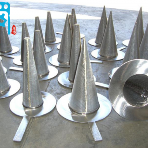 Stainless steel conical strainer for pipeline coarse filtration