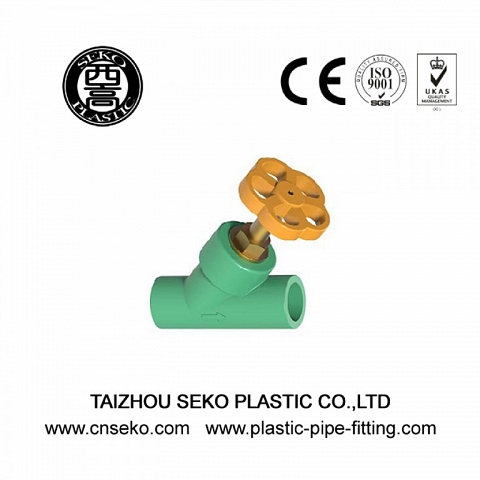 PPR Y-Stop valve with plastic handle angle balance valve fittings