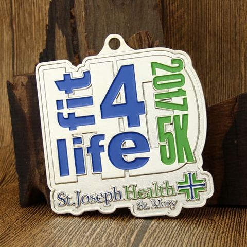 Fit 4 Life 5K Customized Medals