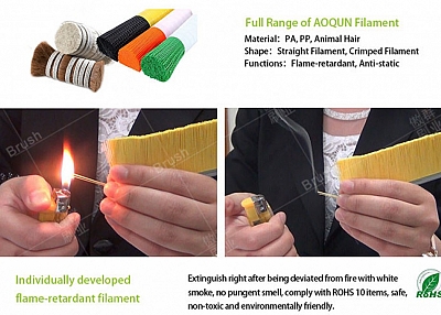 AOQUN Door Brush Seal Passed The Pyrotechnic Poison Test Certification