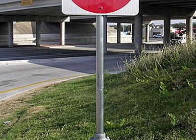 Round Pipe Sign Post