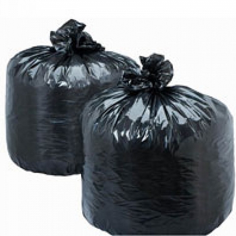 black garbage bag