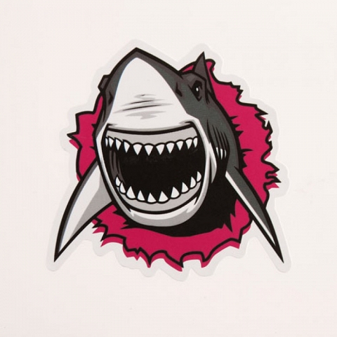 Custom Stickers No Minimum | Cartoon Shark Custom Stickers | Customsticker.com ™