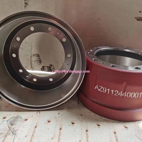 AZ9112440001  WG9231342006 for HOWO Front/Rear Brake Drum cathy@lyyihengqp.com