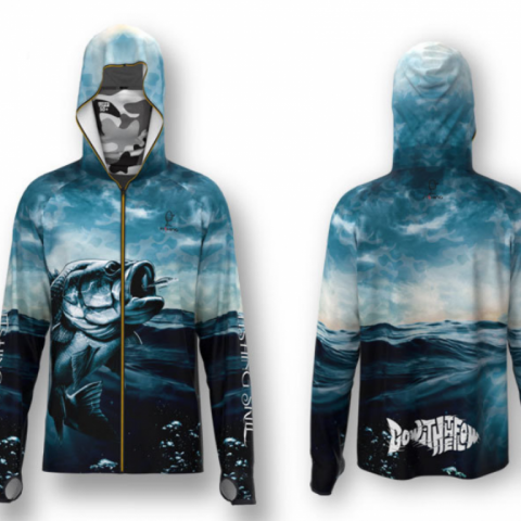 Summer breathable printed ice silk fishing suit