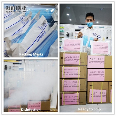 AOQUN Brush Donated Coronavirus Prevention Items To Foreign Customers