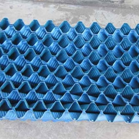 Cross fluted cooling tower fills